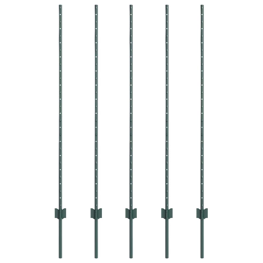 Tvorelės stulpas 5 pcs Žalia 140 cm Plienas
