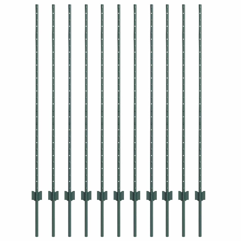 Tvorelės stulpas 11 pcs Žalia 140 cm Plienas