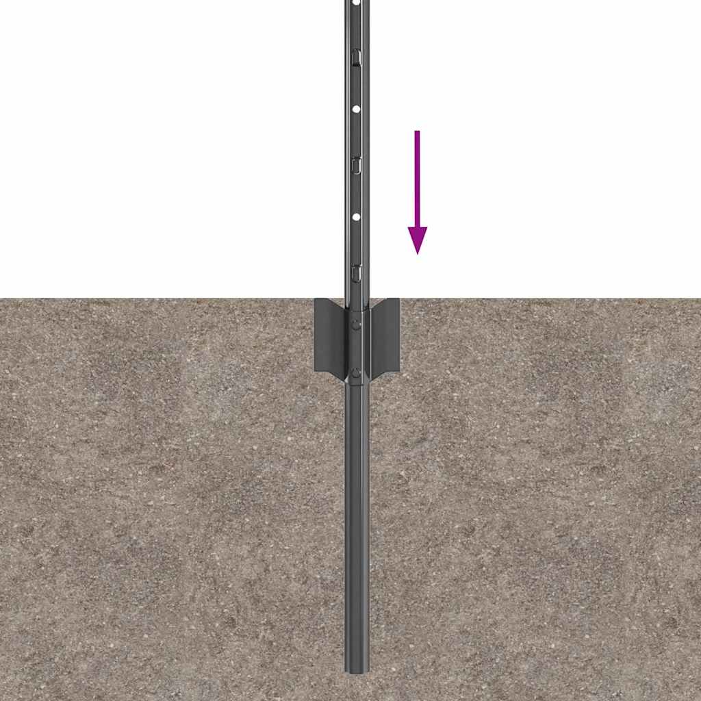 Tvorelės stulpas 5 pcs Pilka 80 cm Plienas