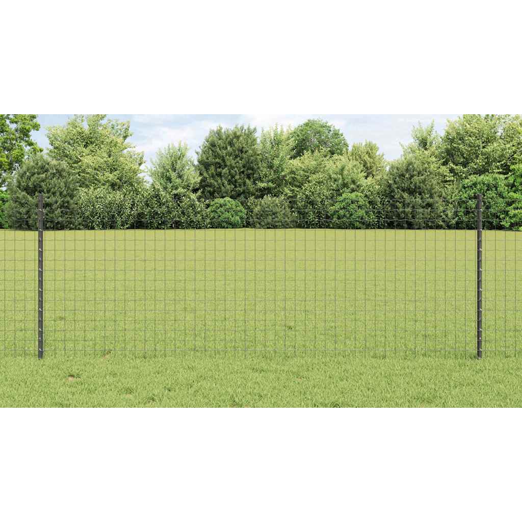 Fence Post 11 pcs Grey 80 cm Steel