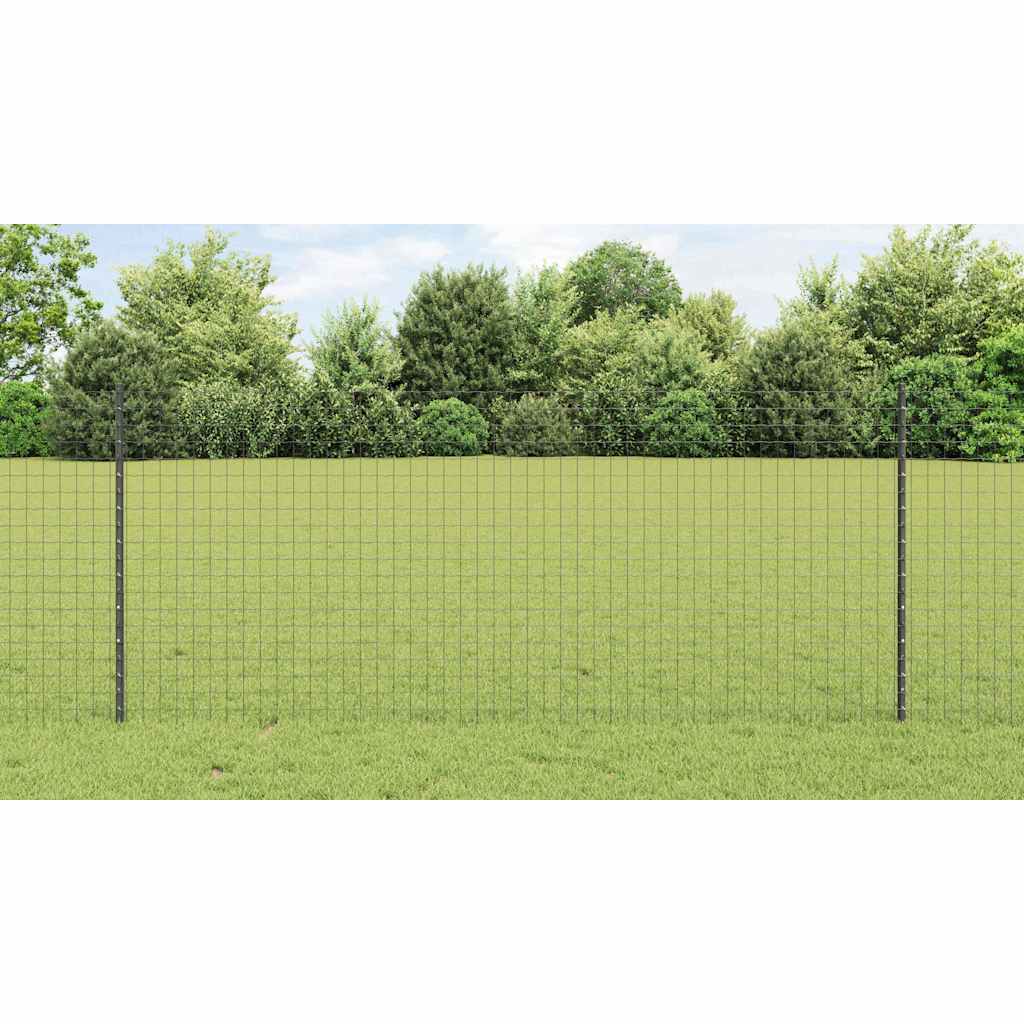 Fence post 5 pcs Grey 100 cm Steel