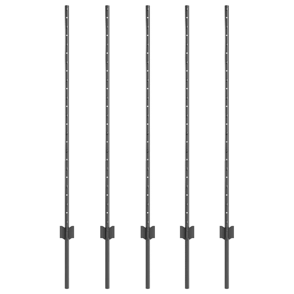 Tvorelės stulpas 5 pcs Pilka 120 cm Plienas