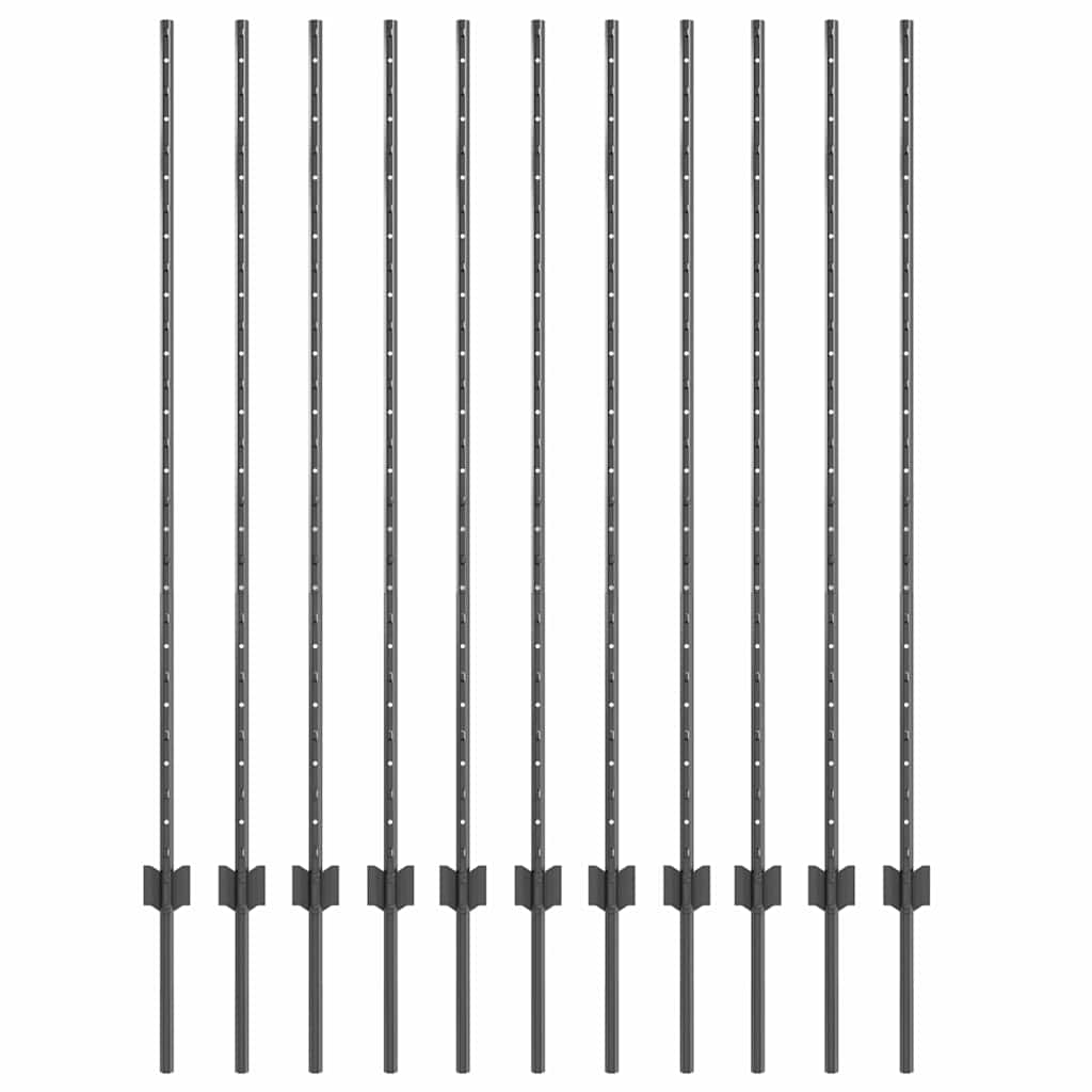 Tvorelės stulpas 11 pcs Pilka 140 cm Plienas