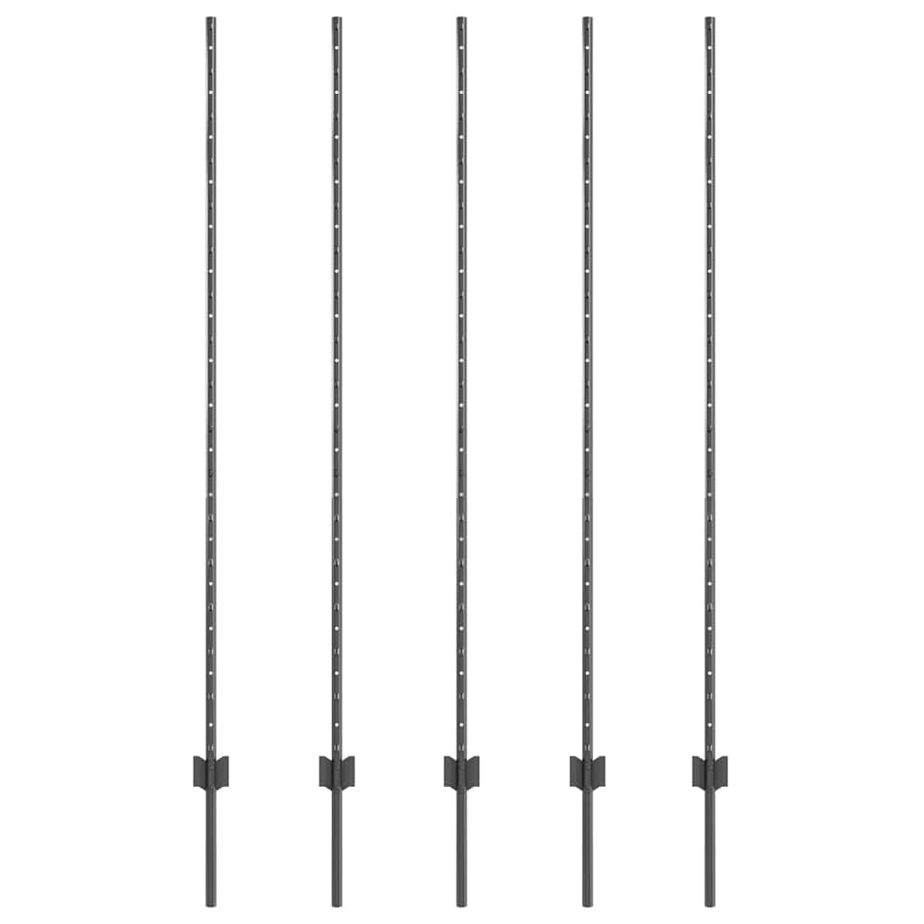 Tvorelės stulpas 5 pcs Pilka 150 cm Plienas