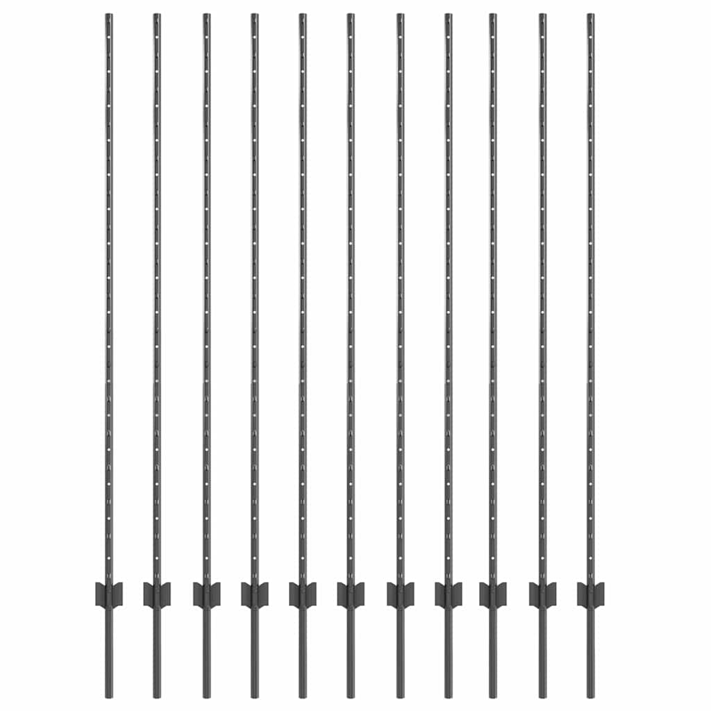 Tvorelės stulpas 11 pcs Pilka 160 cm Plienas