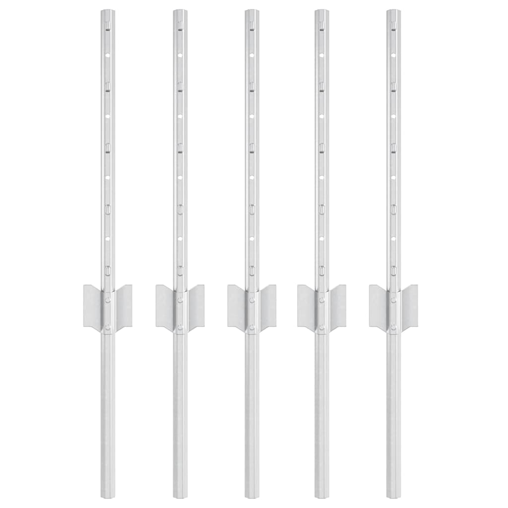 Tvorelės stulpas 5 pcs Sidabro 40 cm Plienas