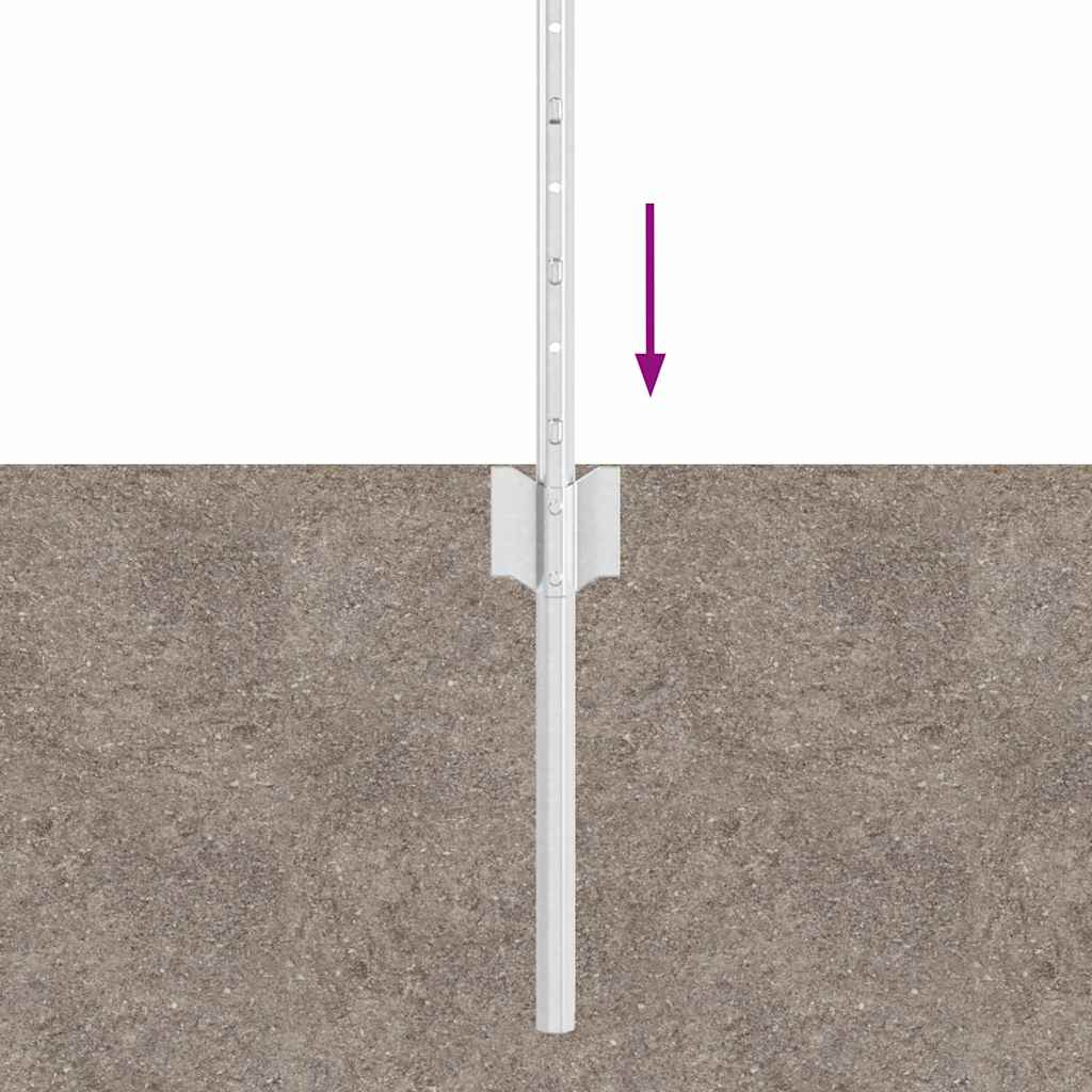 Tvorelės stulpas 11 pcs Sidabro 40 cm Plienas