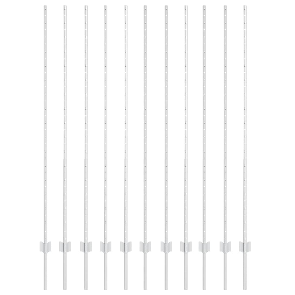 Tvorelės stulpas 11 pcs Sidabro 150 cm Plienas