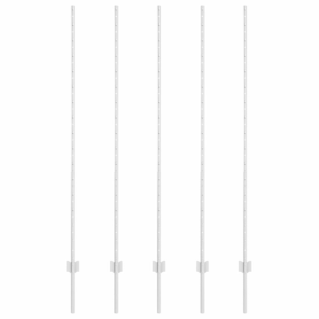 Tvorelės stulpas 5 pcs Sidabro 160 cm Plienas