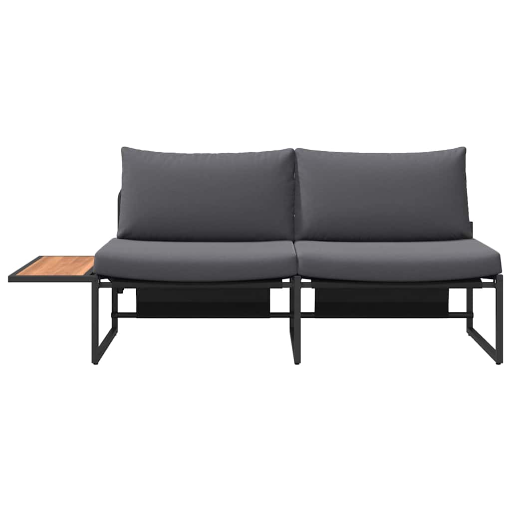 2-vietė sodo sofa su antracito pagalvėmis