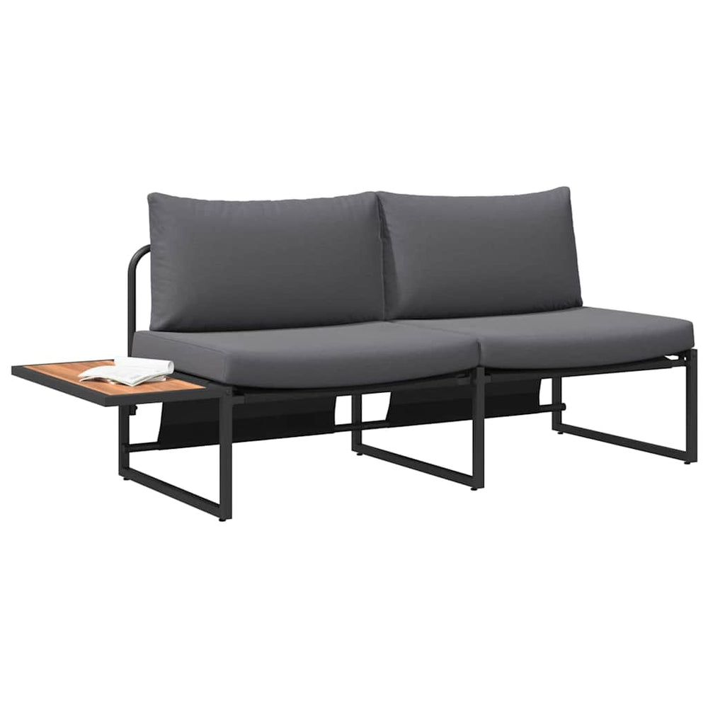 2-seater garden sofa with anthracite cushions