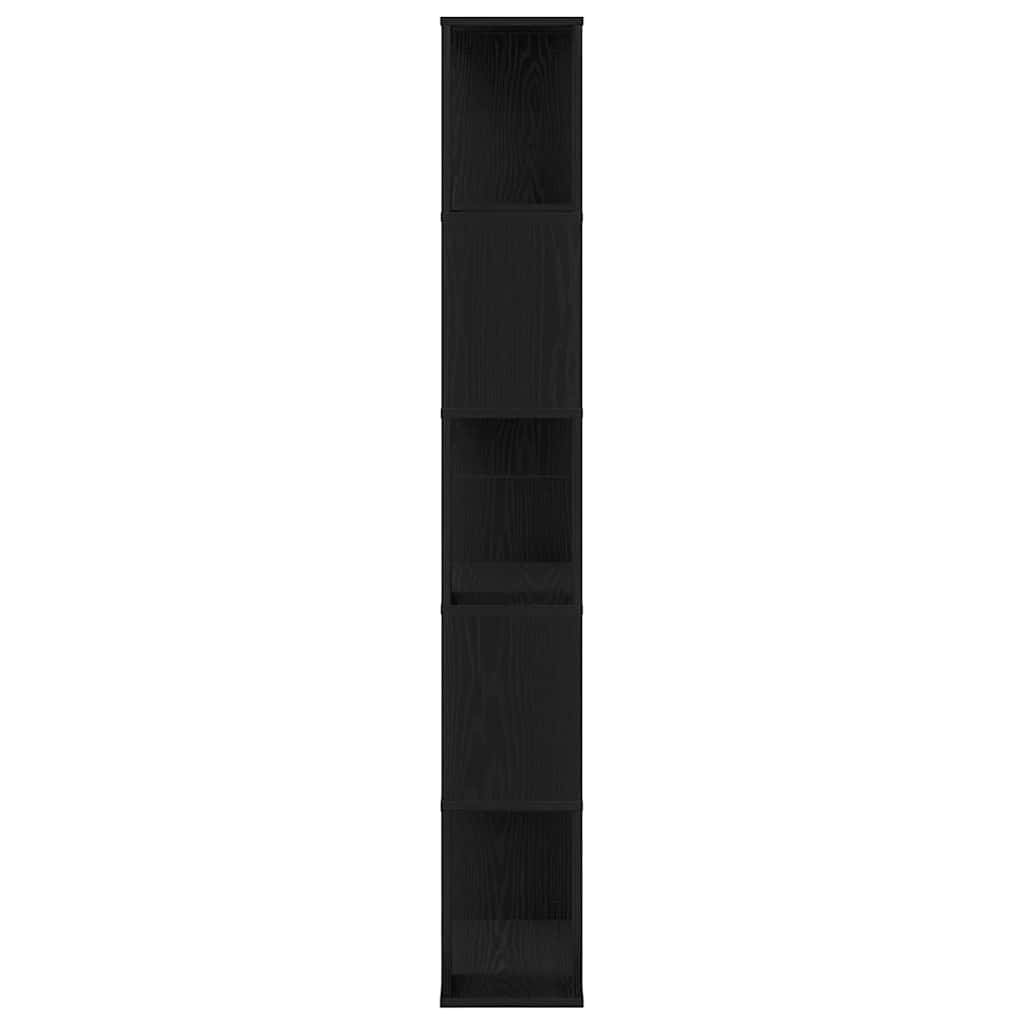 Knygų lentyna juoda ąžuolo 45 x 23.5 x 162.5 cm