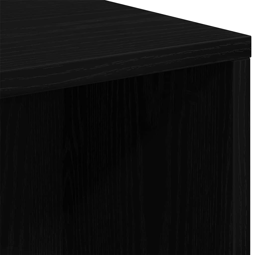 Black oak bookcase 50 x 25 x 105 cm Engineered wood