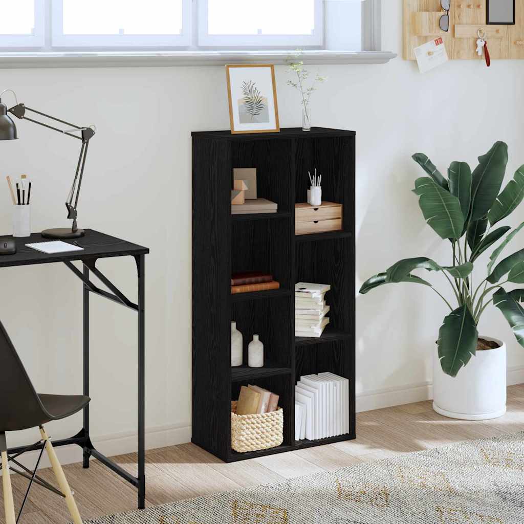 Black oak bookcase 50 x 25 x 105 cm Engineered wood