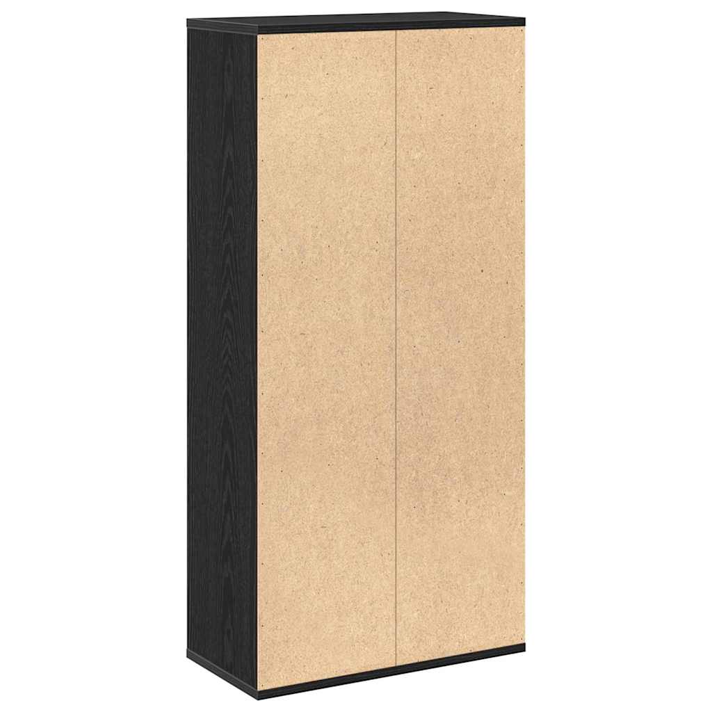 Black oak bookcase 50 x 25 x 105 cm Engineered wood