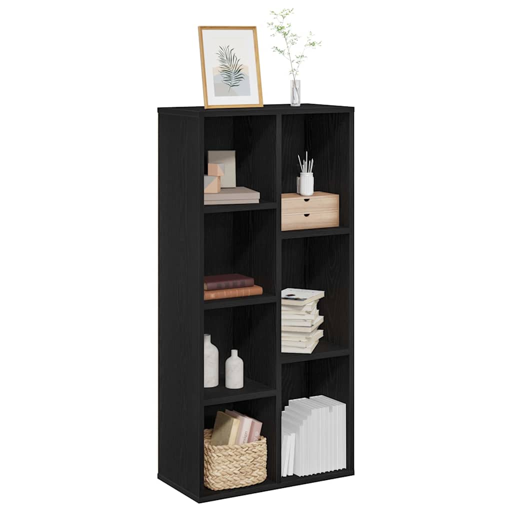 Black oak bookcase 50 x 25 x 105 cm Engineered wood