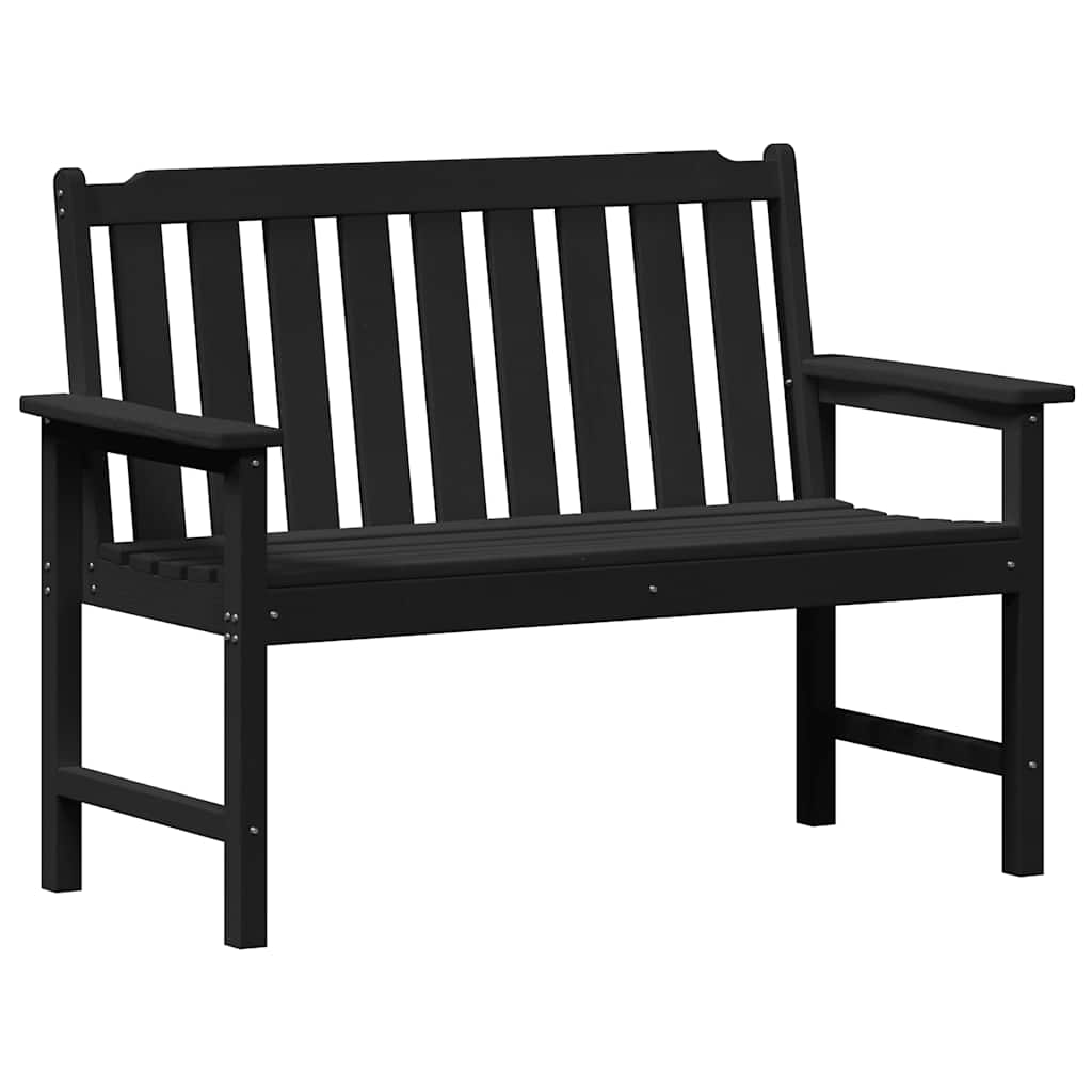 Dārza sols ar spilvenu Melns 120 x 59 x 88cm HDPE