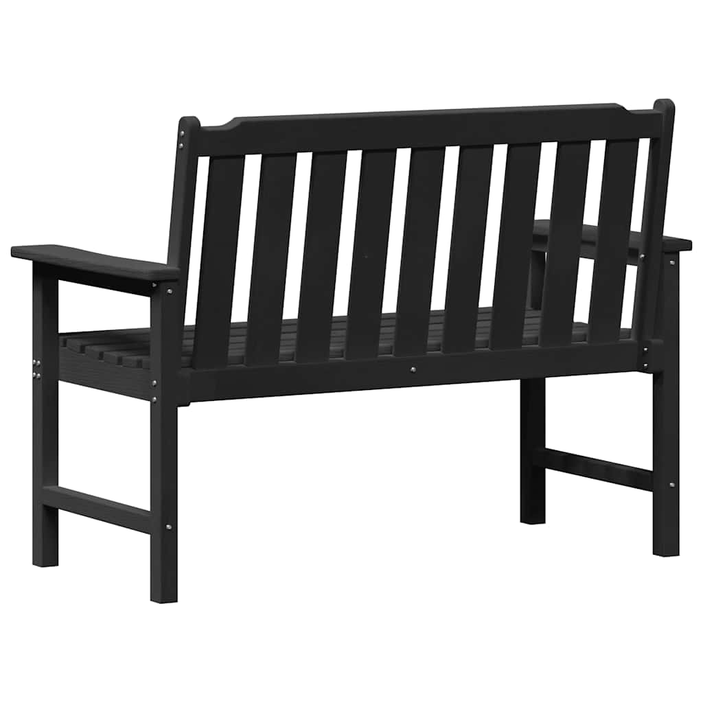 Dārza sols ar spilvenu Melns 120 x 59 x 88cm HDPE