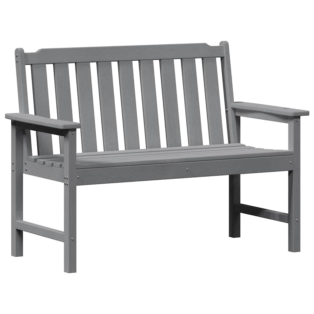 Sodo suolas su pagalve Šviesiai pilka 120 x 59 x 88cm HDPE