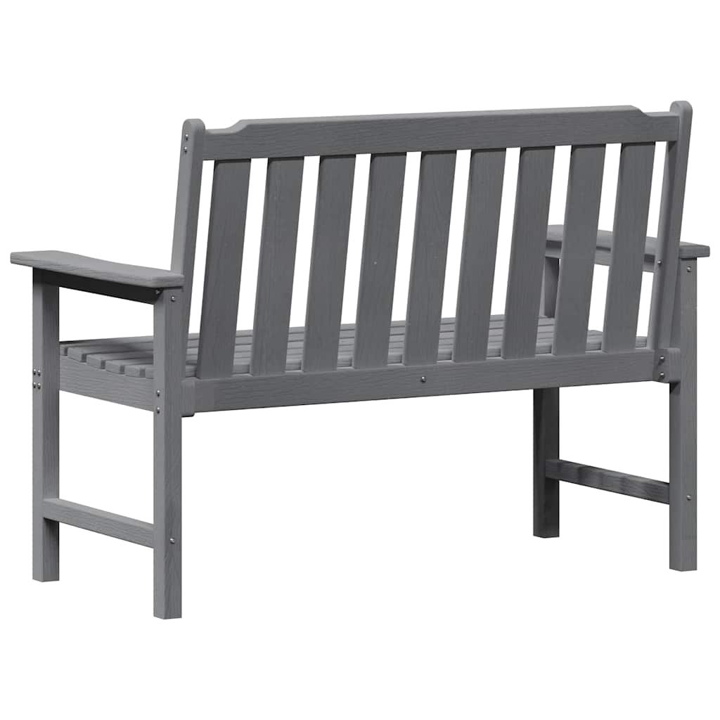 Sodo suolas su pagalve Šviesiai pilka 120 x 59 x 88cm HDPE