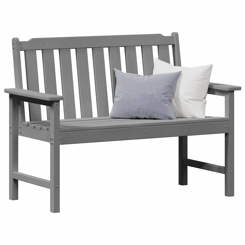 Sodo suolas su pagalve Šviesiai pilka 120 x 59 x 88cm HDPE