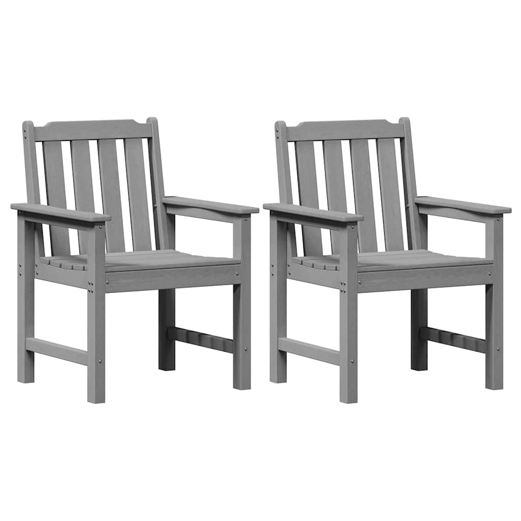 Sodo valgomoji kėdė 2 pcs Šviesiai pilka 65.5 x 59 x 88cm HDPE