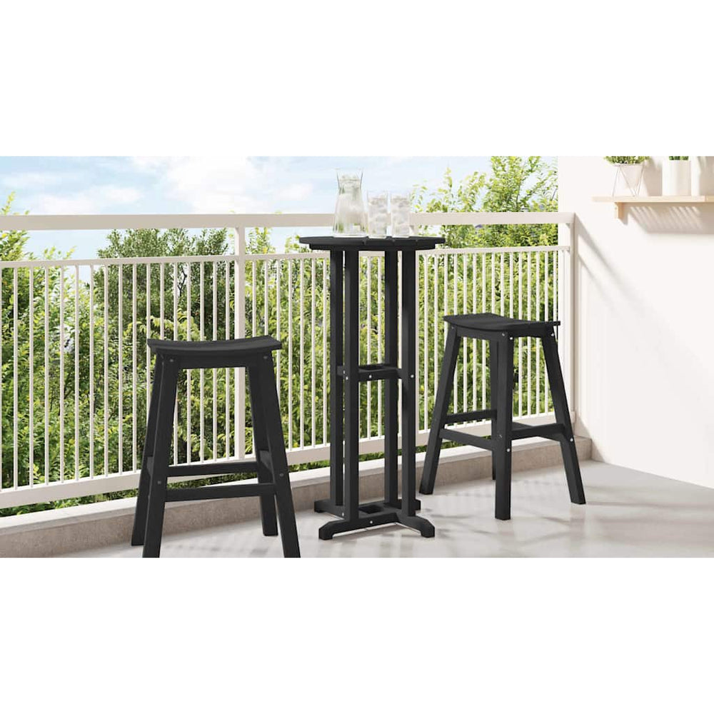 Baro stalas Juoda 55 x 55 x 107 cm Polietilenas