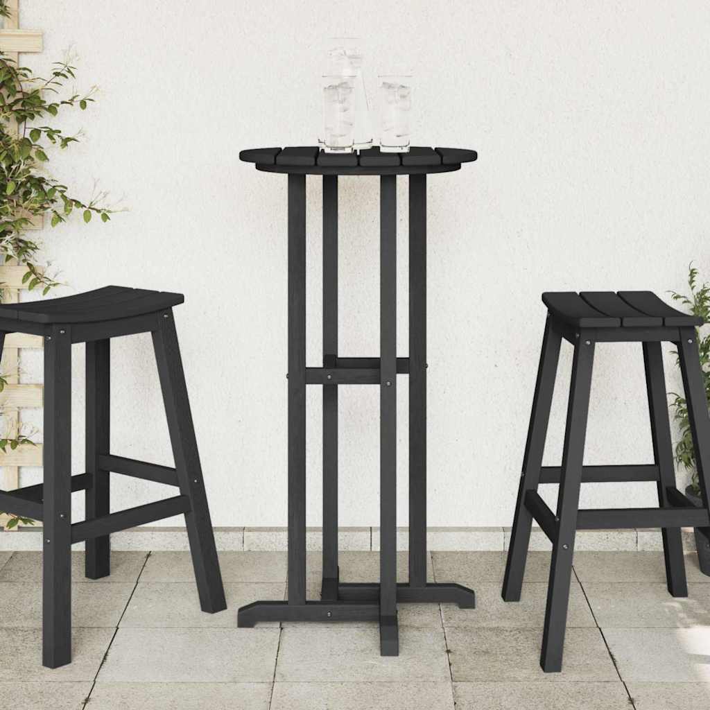 Baro stalas Juoda 55 x 55 x 107 cm Polietilenas
