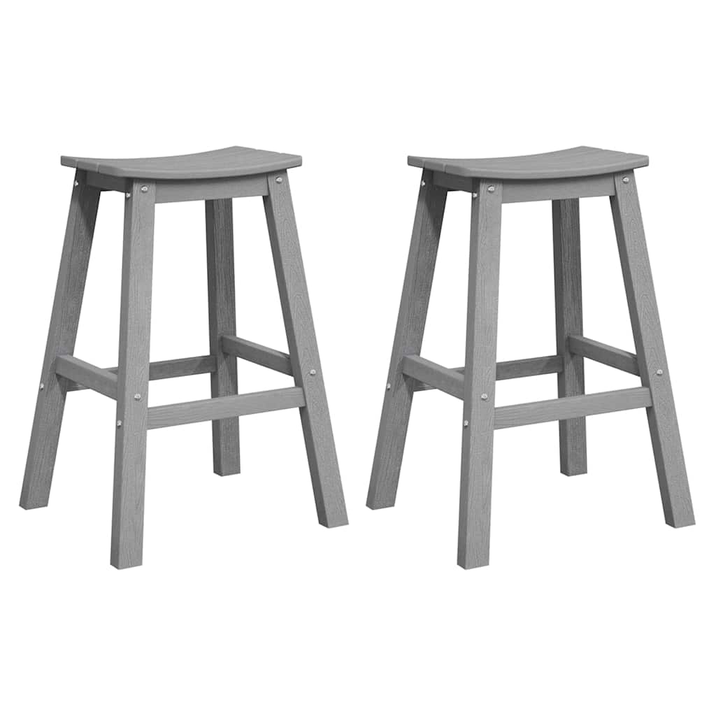 Baro taburetė 2 pcs Šviesiai pilka 52 x 43 x 73.5 cm HDPE