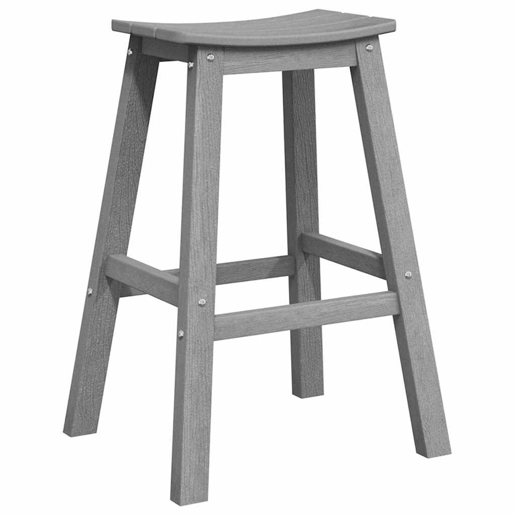 Baro taburetė 2 pcs Šviesiai pilka 52 x 43 x 73.5 cm HDPE