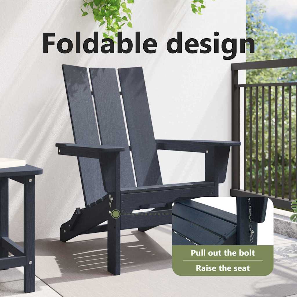 Sulankstoma Adirondack kėdė Tamsiai mėlyna 74.5 x 80.5 x 90cm