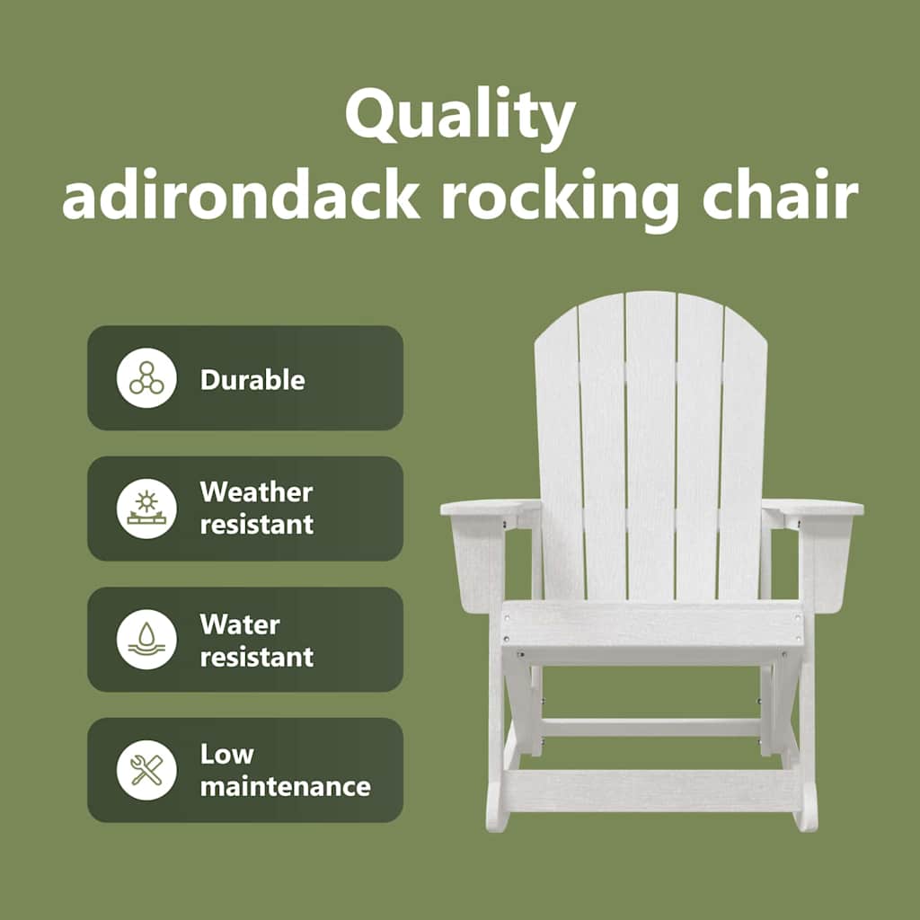 Adirondack supama kėdė Balta 92 x 73,5 x 92 cm HDPE