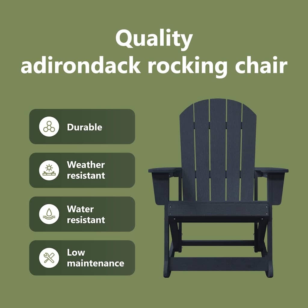 Adirondack supama kėdė Jūrinė mėlyna 92 x 73,5 x 92 cm HDPE