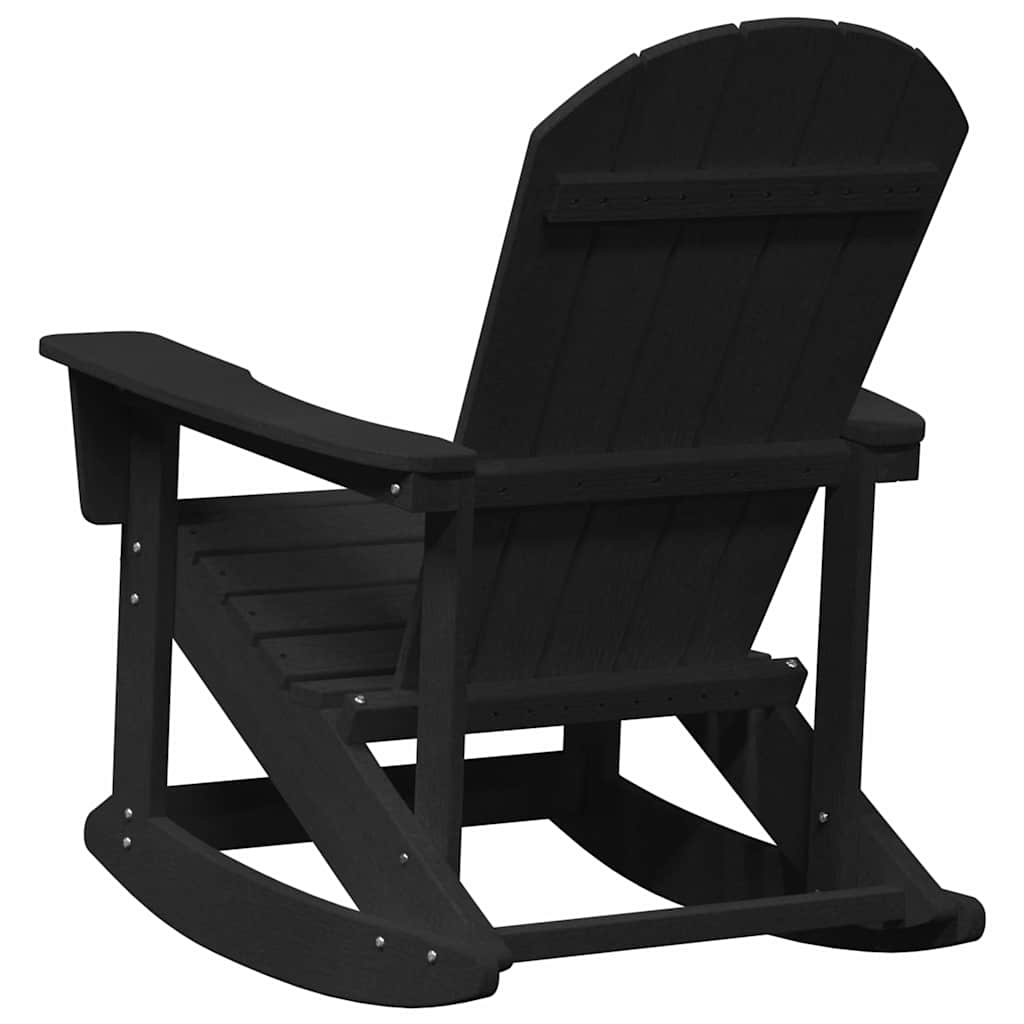 Adirondack šūpuļkrēsls Melns 92 x 73,5 x 92 cm HDPE