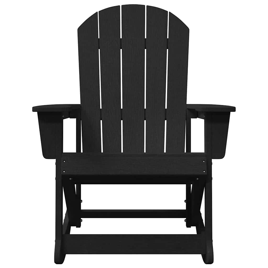 Adirondack šūpuļkrēsls Melns 92 x 73,5 x 92 cm HDPE