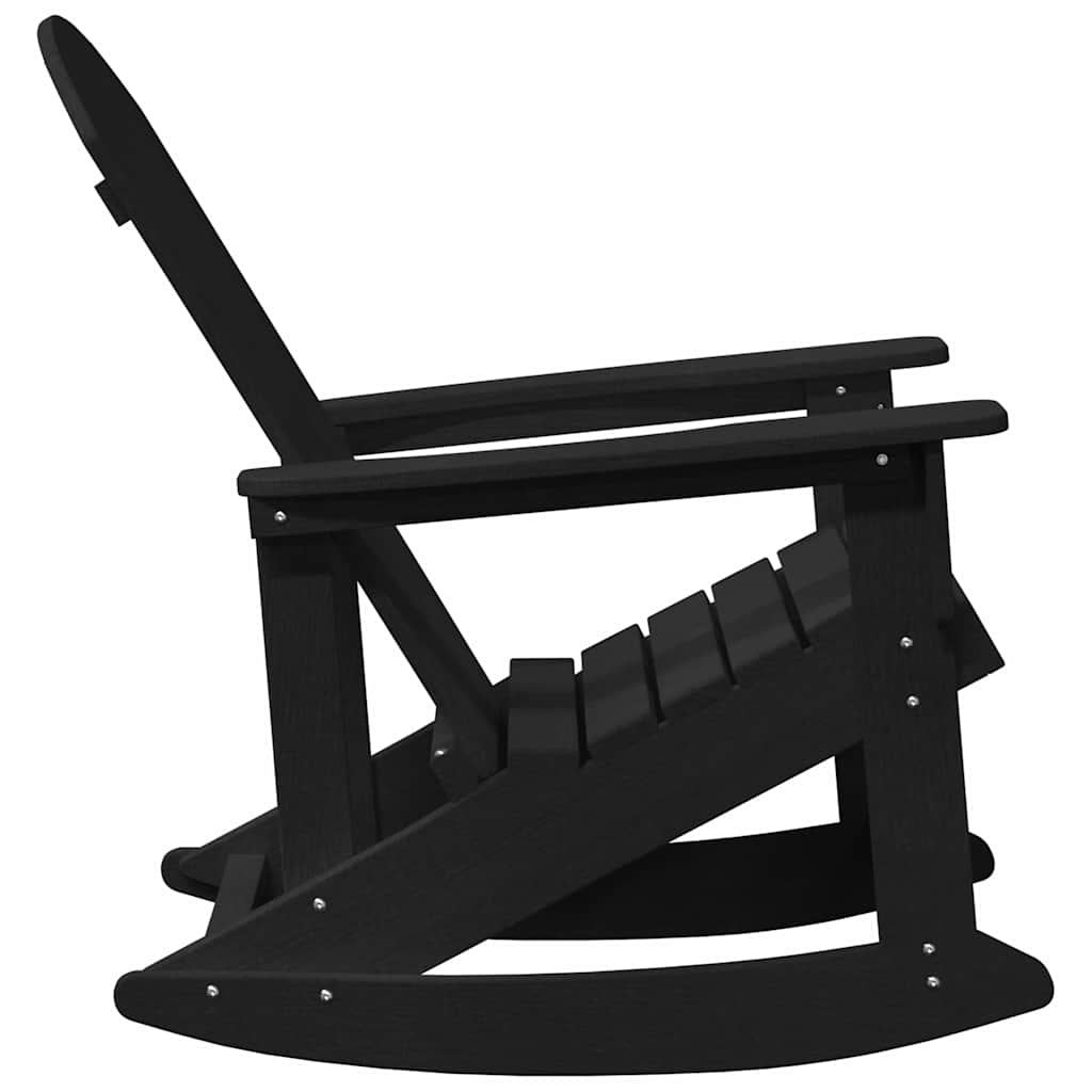 Adirondack šūpuļkrēsls Melns 92 x 73,5 x 92 cm HDPE