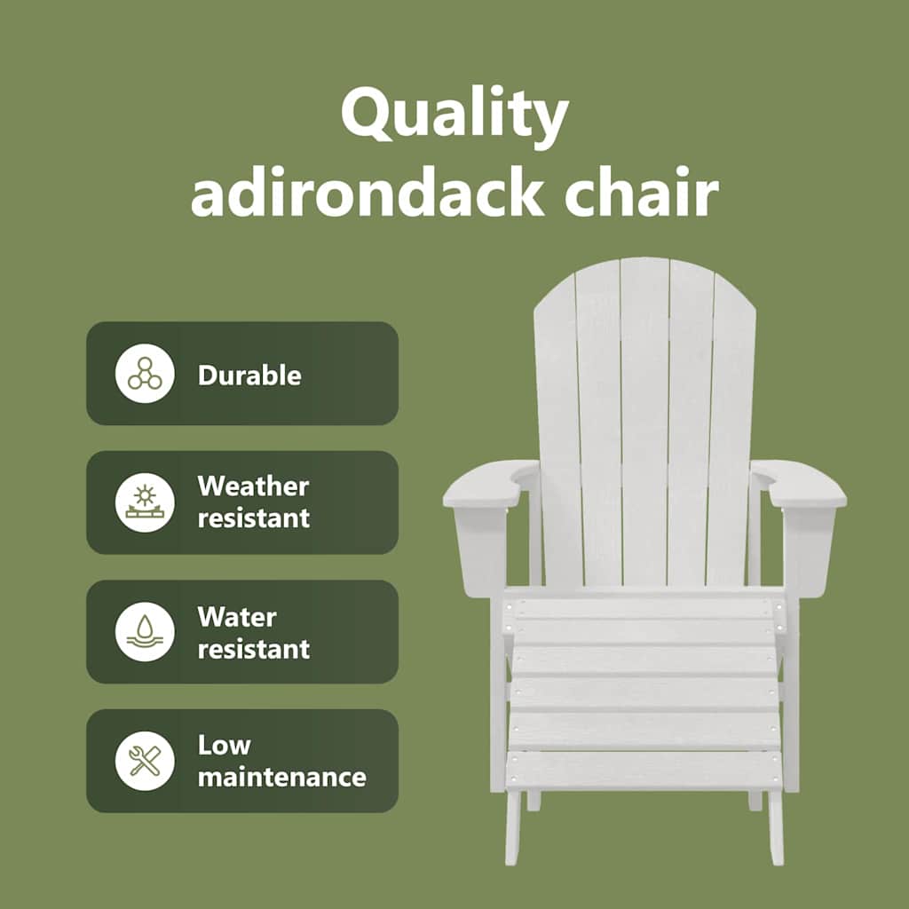 Adirondack krēsls Balts 82 x 74 x 92 cm HDPE