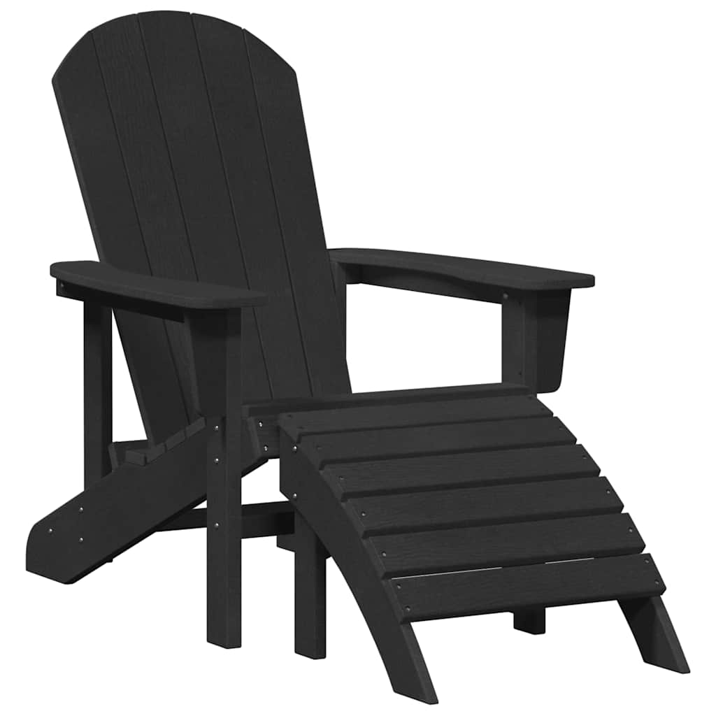Adirondack kėdė Juoda 82 x 74 x 92 cm HDPE