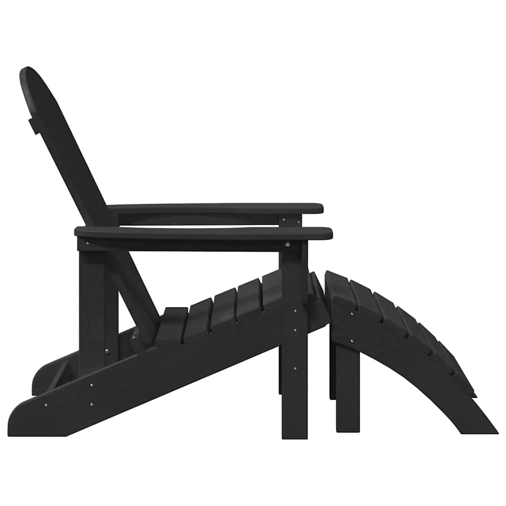 Adirondack kėdė Juoda 82 x 74 x 92 cm HDPE
