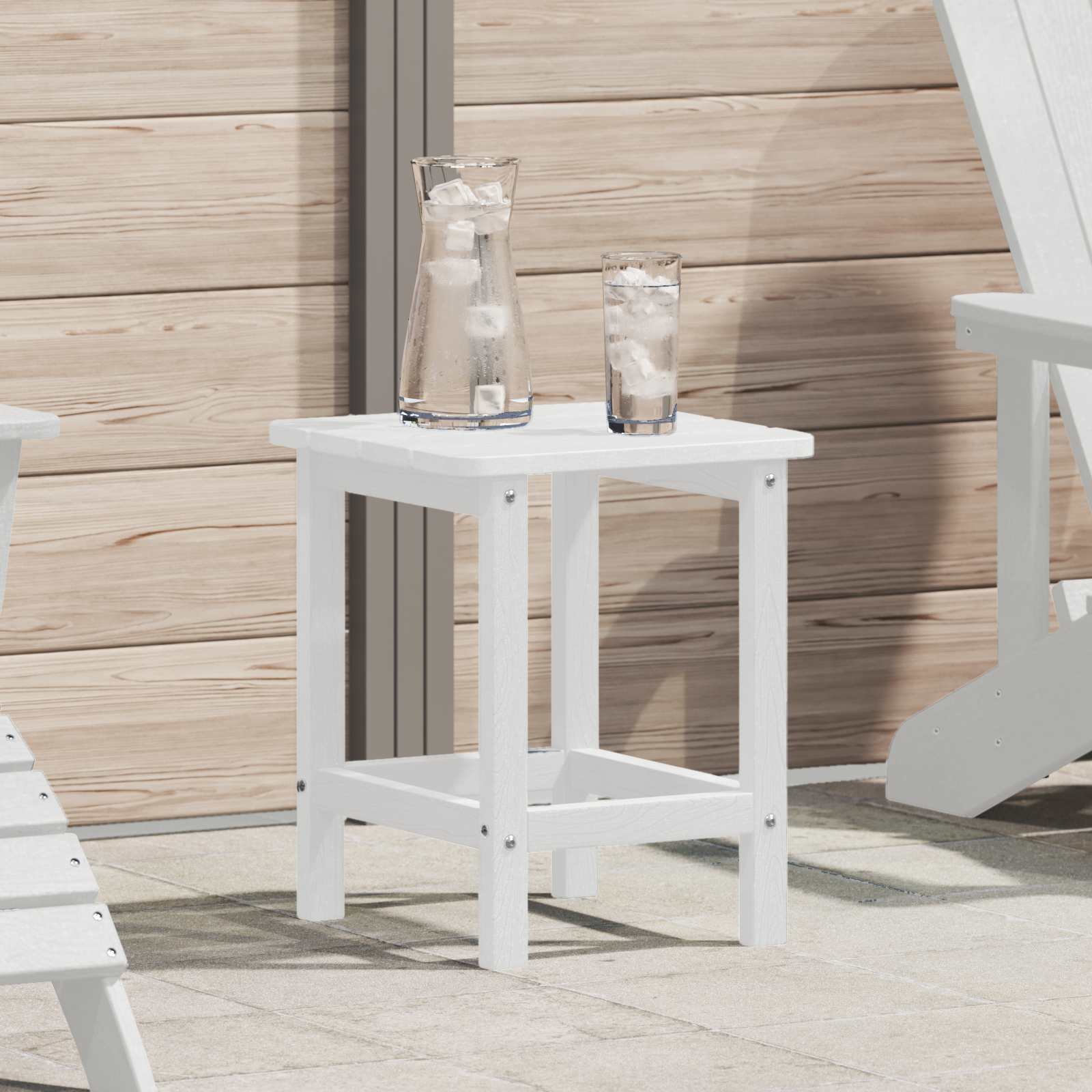 Adirondack šoninis staliukas Balta 38 x 38 x 46 cm HDPE