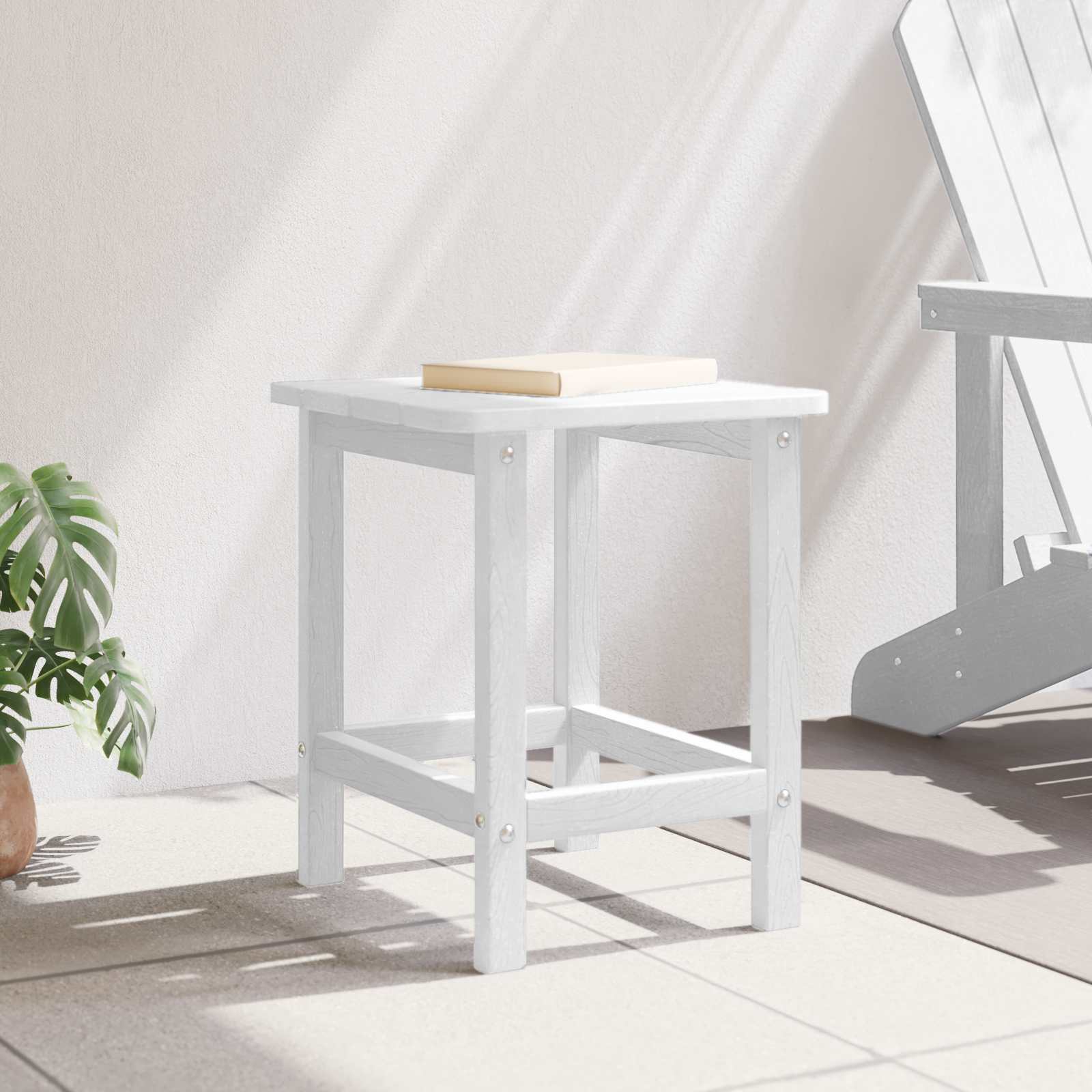 Adirondack šoninis staliukas Balta 38 x 38 x 46 cm HDPE