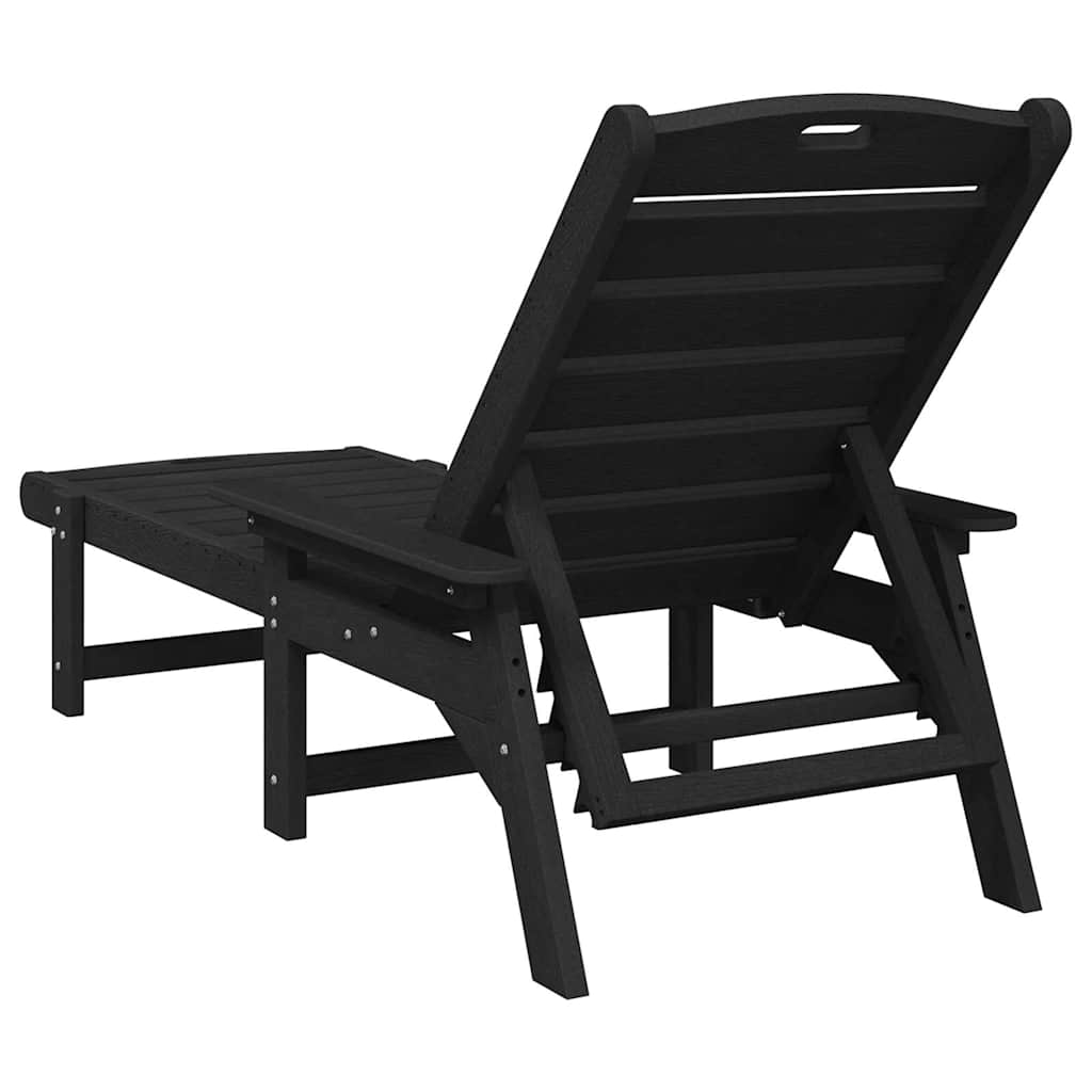 Saulės gultas Juoda 73.5 x 92 x 90cm HDPE