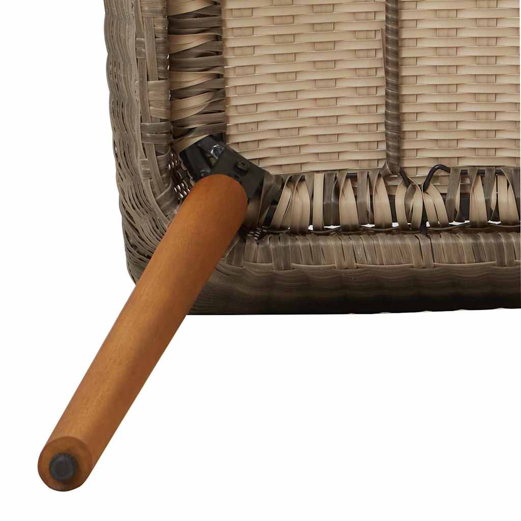 Garden Chair with Cushion 2 pcs Black 55 x 62.5 x 82cm Poly Rattan