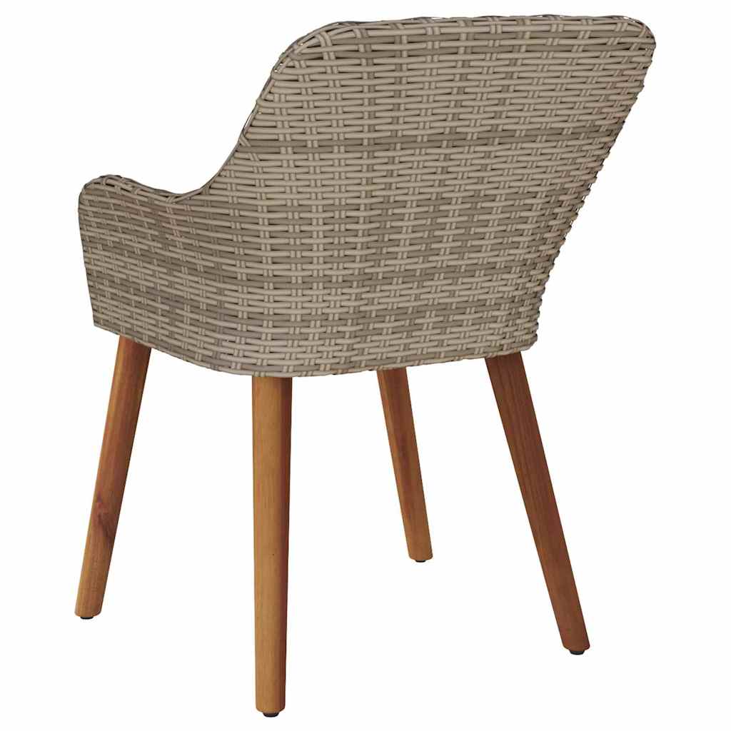 Garden Chair with Cushion 2 pcs Black 55 x 62.5 x 82cm Poly Rattan