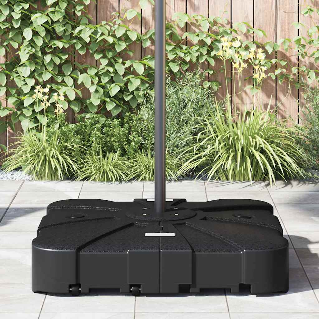 Kantilevro pavėsinės pagrindo rinkinys 2 pcs Juoda