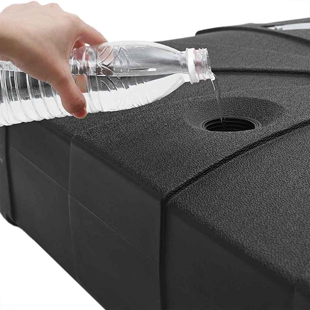 Kantilevro pavėsinės pagrindo rinkinys 2 pcs Juoda