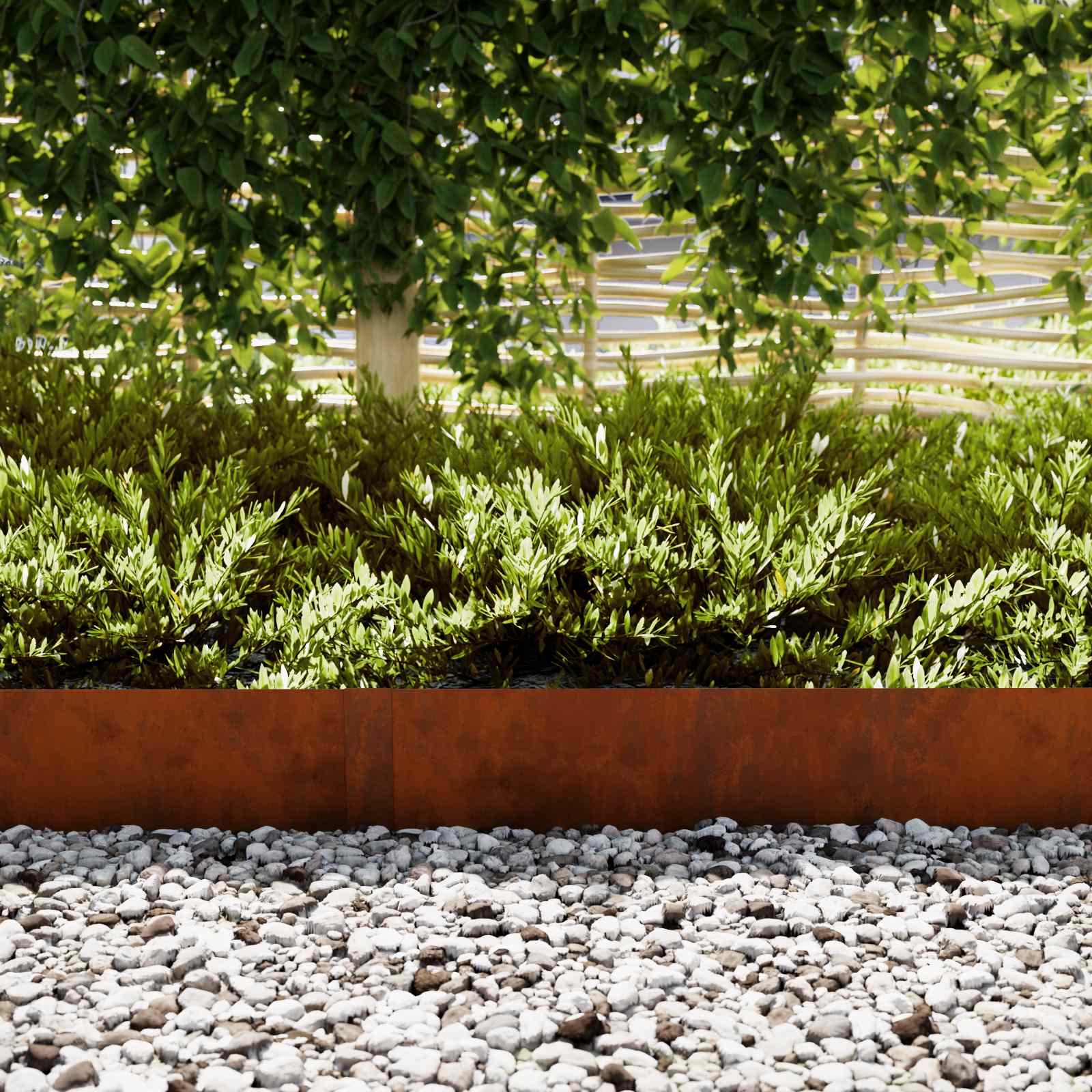 Lawn Edging 50 pcs Brown 100 x 0.5 x 20 cm