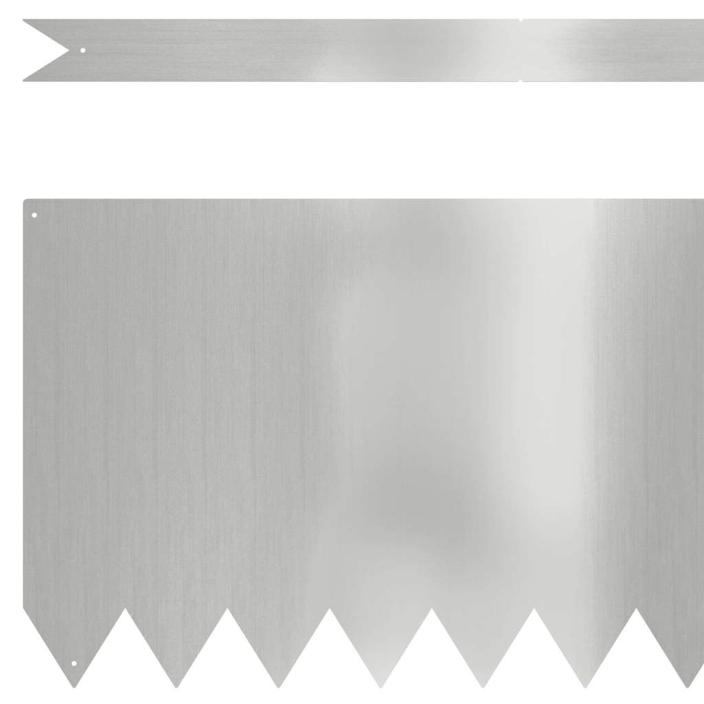 Vejo kraštas 50 pcs Sidabro 100 x 0.05 x 20 cm Cinkuota plienas