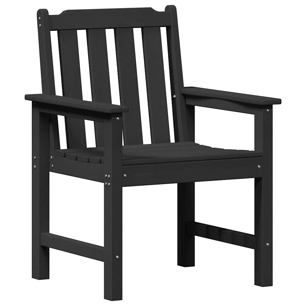 sodo valgomojo kėdės 4 vnt Juoda 65,5x55,5x88 cm HDPE