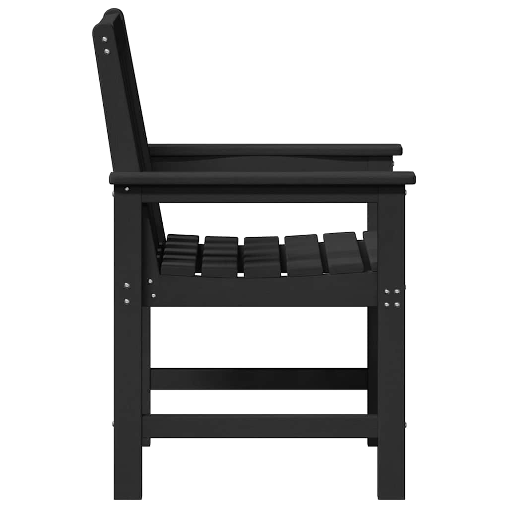 sodo valgomojo kėdės 4 vnt Juoda 65,5x55,5x88 cm HDPE
